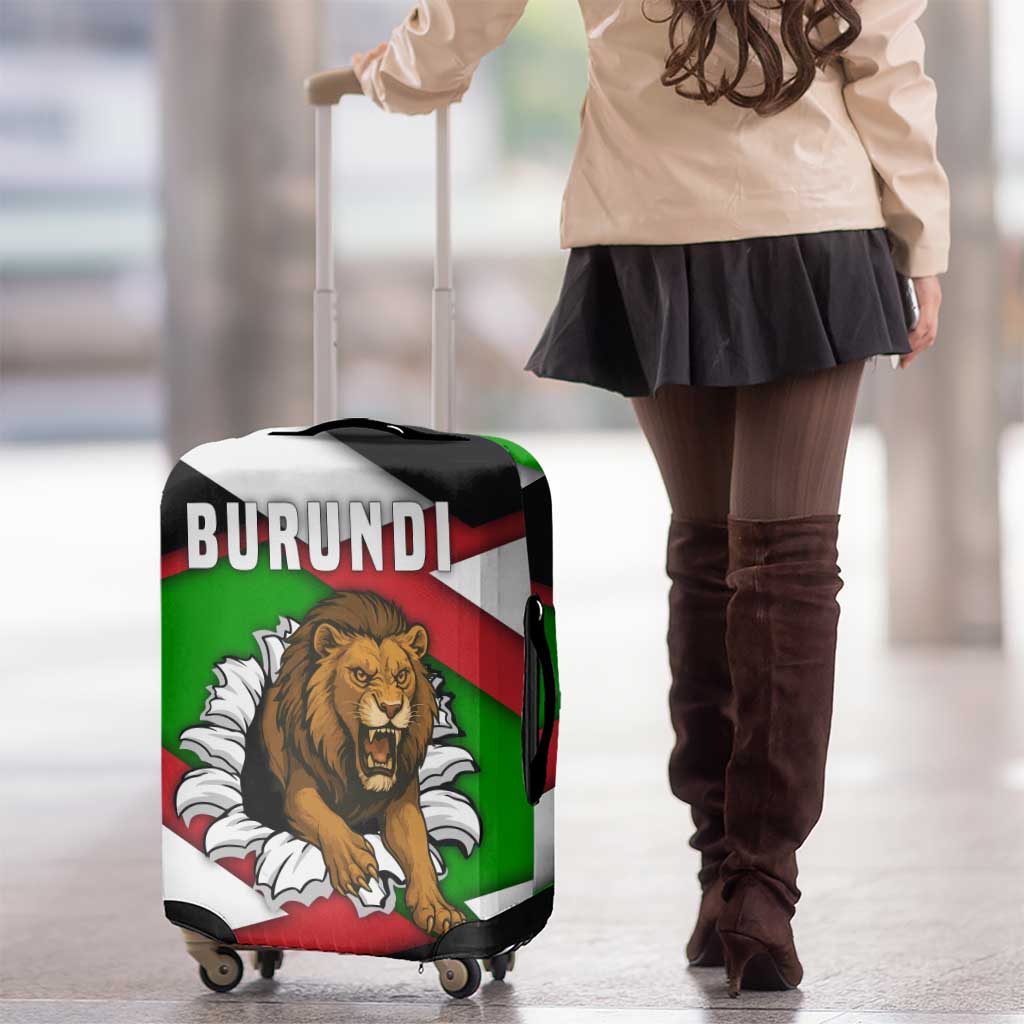 Burundi - Roaring Lion Luggage Cover with National Flag Colors TS04