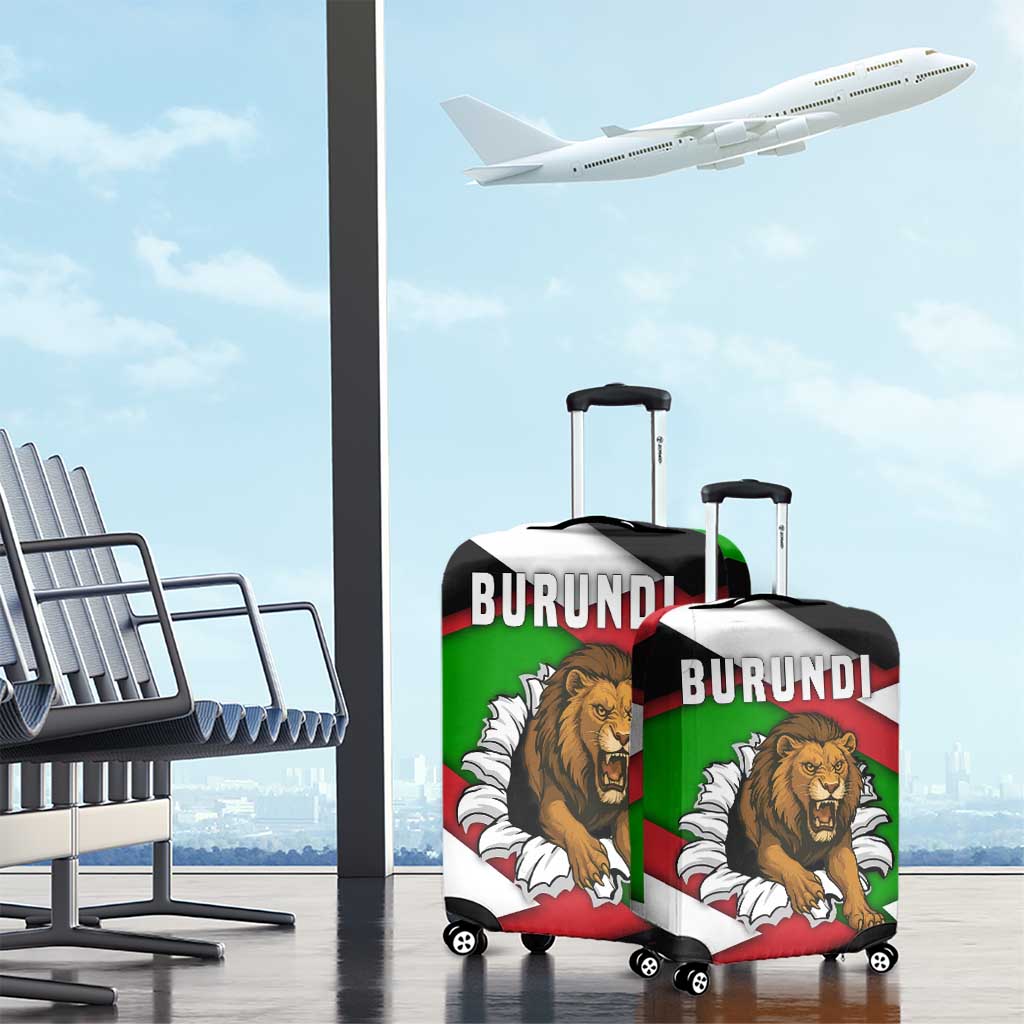 Burundi - Roaring Lion Luggage Cover with National Flag Colors TS04