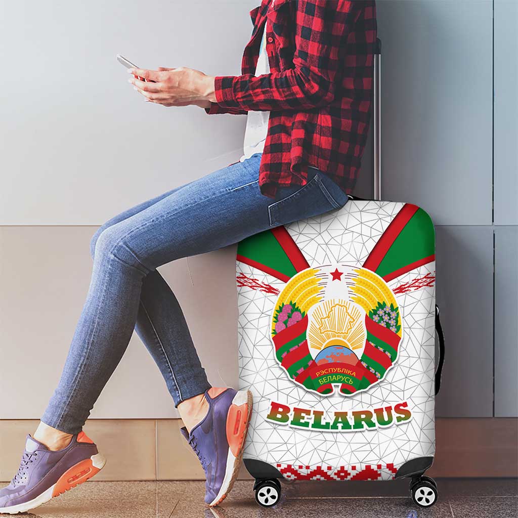 Belarus National Emblem Luggage Cover with Folk Pattern White Green Red Sweatshirt TS04