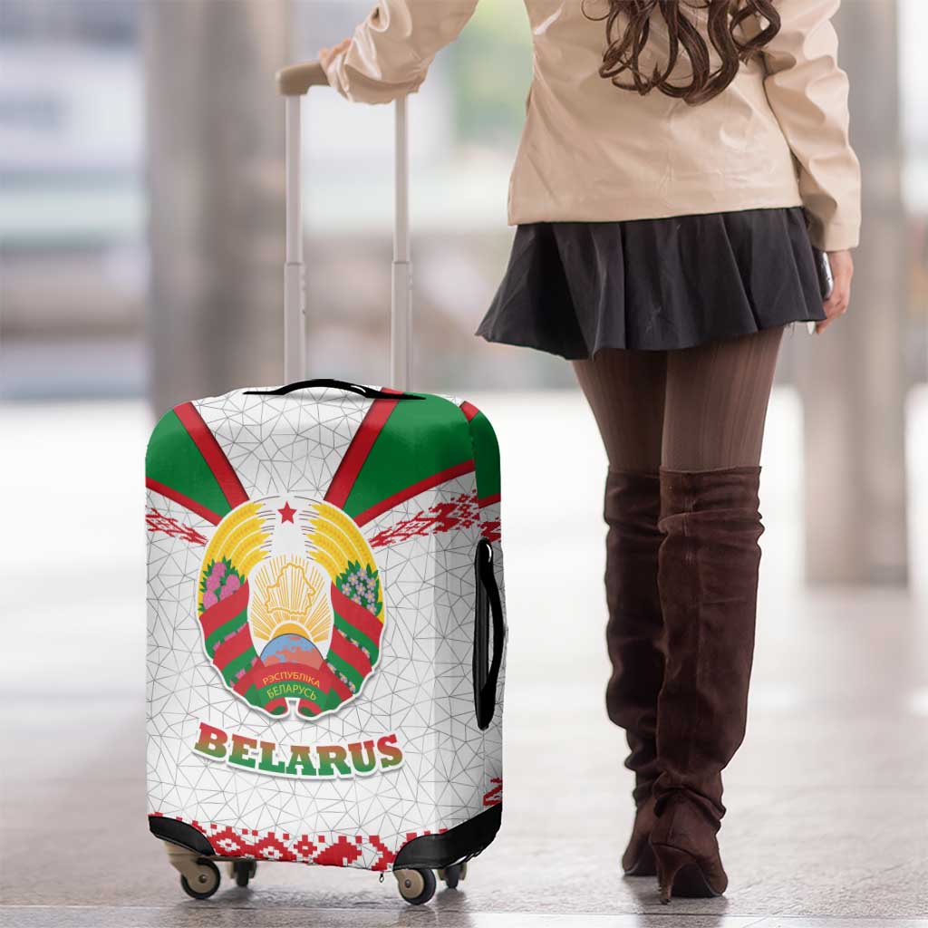 Belarus National Emblem Luggage Cover with Folk Pattern White Green Red Sweatshirt TS04