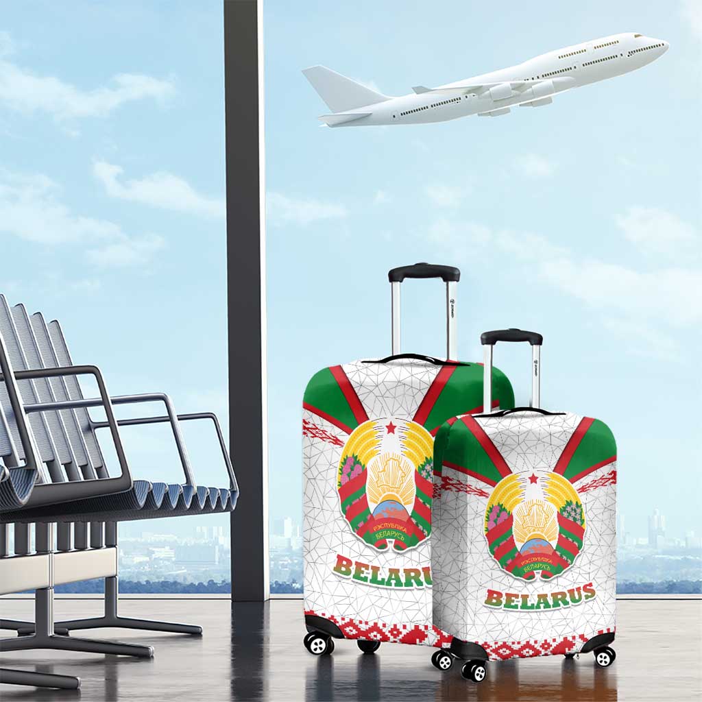 Belarus National Emblem Luggage Cover with Folk Pattern White Green Red Sweatshirt TS04