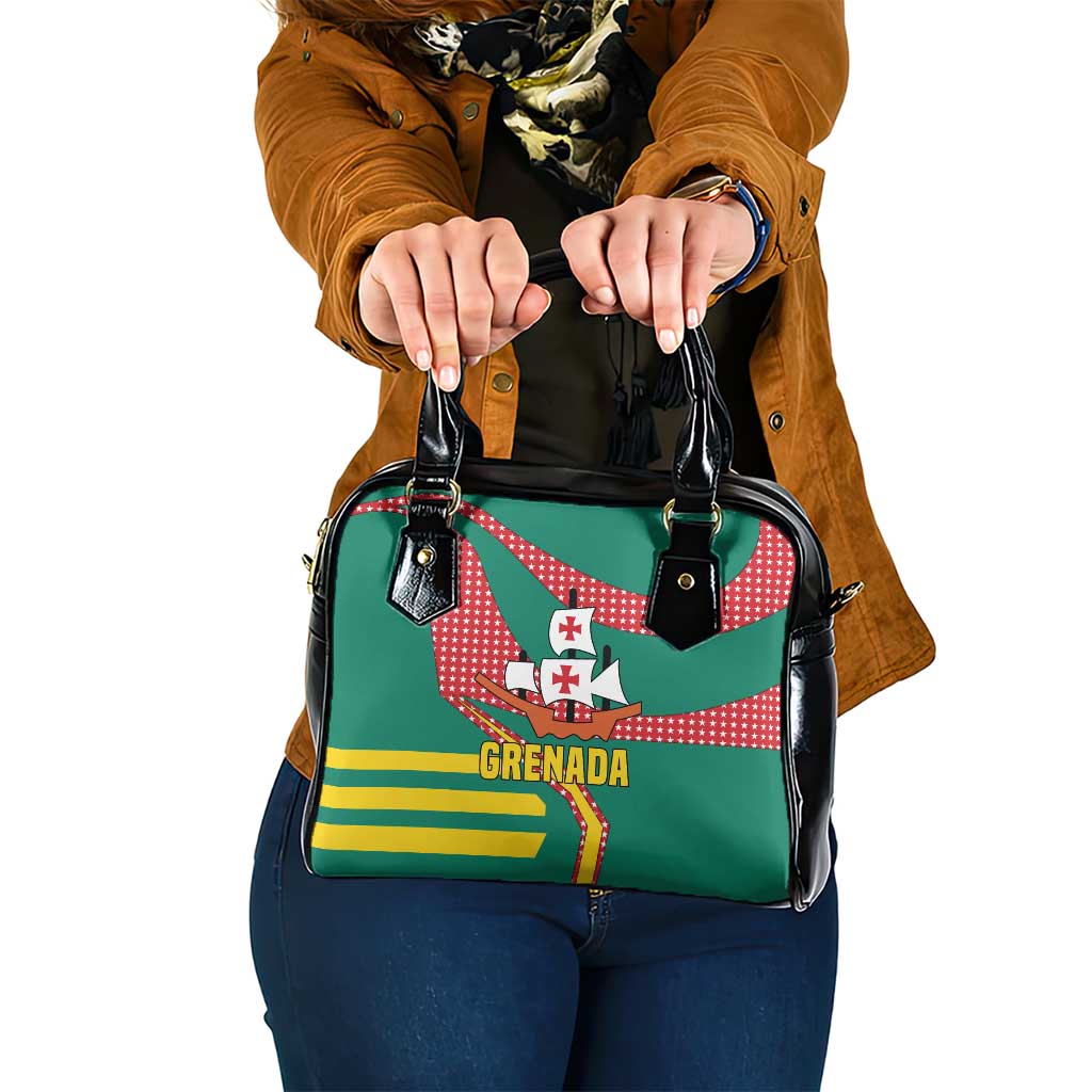 Grenada Shoulder Handbag with Cocoa Bean Mascot and National Flag Colors TS04