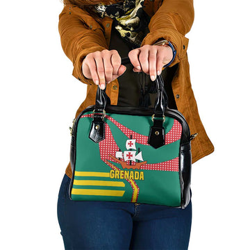 Grenada Shoulder Handbag with Cocoa Bean Mascot and National Flag Colors TS04
