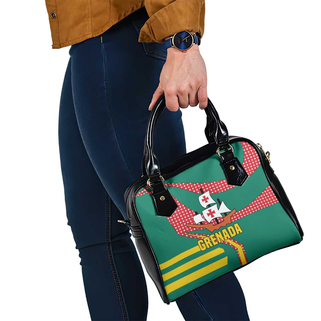 Grenada Shoulder Handbag with Cocoa Bean Mascot and National Flag Colors TS04