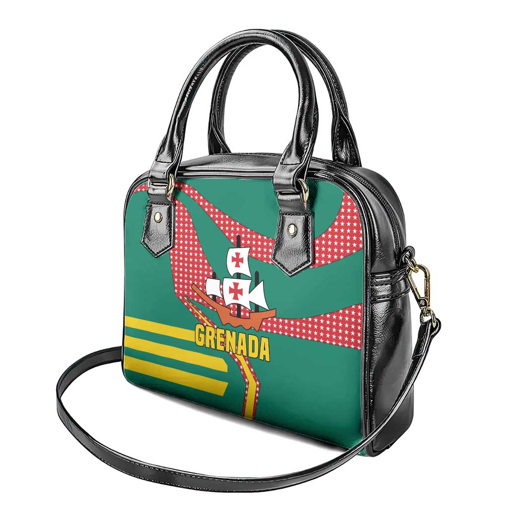 Grenada Shoulder Handbag with Cocoa Bean Mascot and National Flag Colors TS04