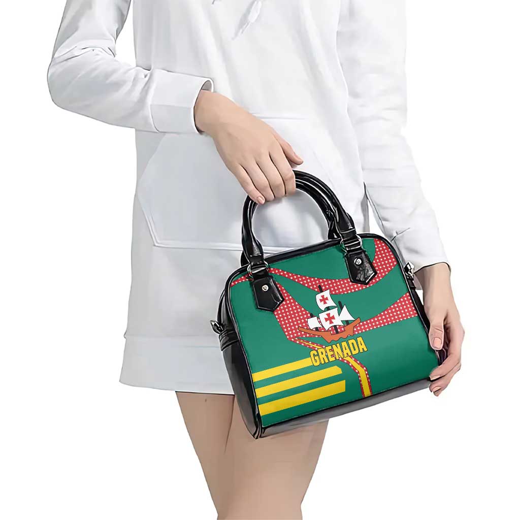 Grenada Shoulder Handbag with Cocoa Bean Mascot and National Flag Colors TS04