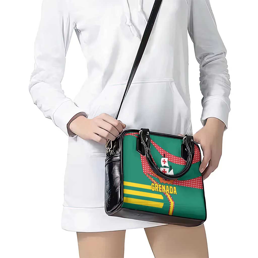 Grenada Shoulder Handbag with Cocoa Bean Mascot and National Flag Colors TS04