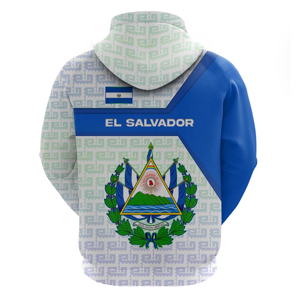 El Salvador National Symbol Hoodie with Torogoz Bird and Flag Map Design TS04