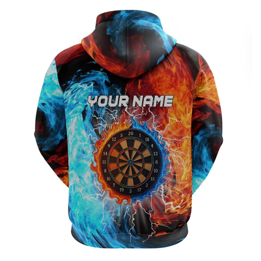 Custom Thunder Lightning Darts Hoodie Dartboard Water Fire TS04