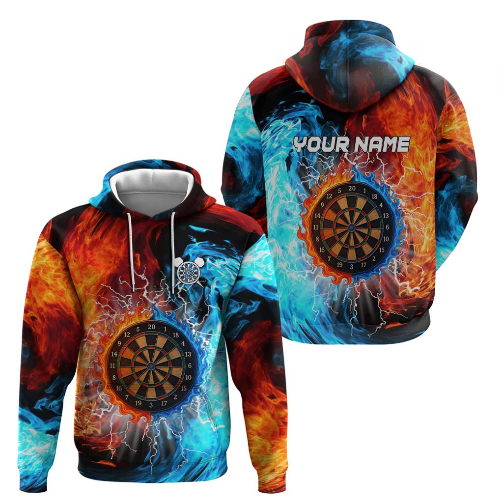 Custom Thunder Lightning Darts Hoodie Dartboard Water Fire TS04