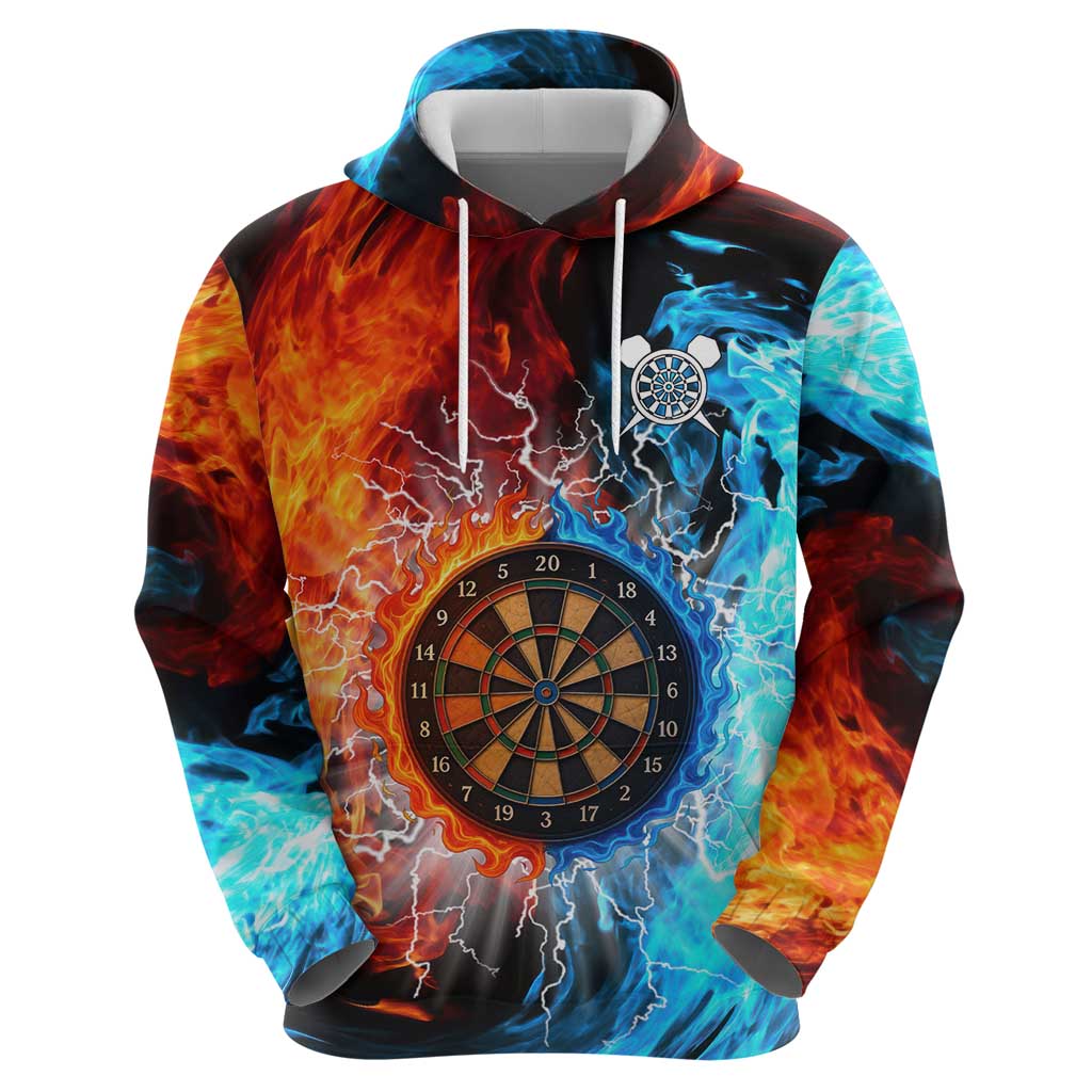 Custom Thunder Lightning Darts Hoodie Dartboard Water Fire TS04