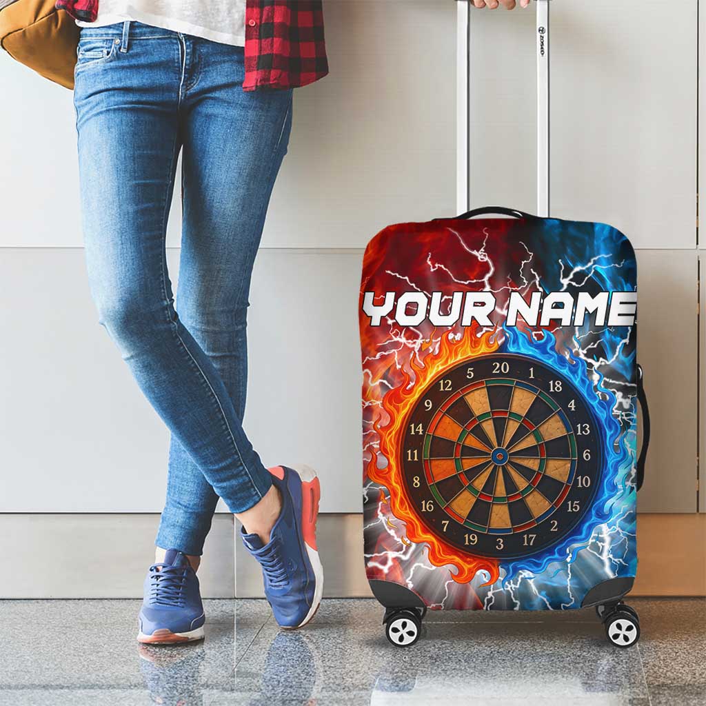 Custom Thunder Lightning Darts Luggage Cover Dartboard Water Fire TS04