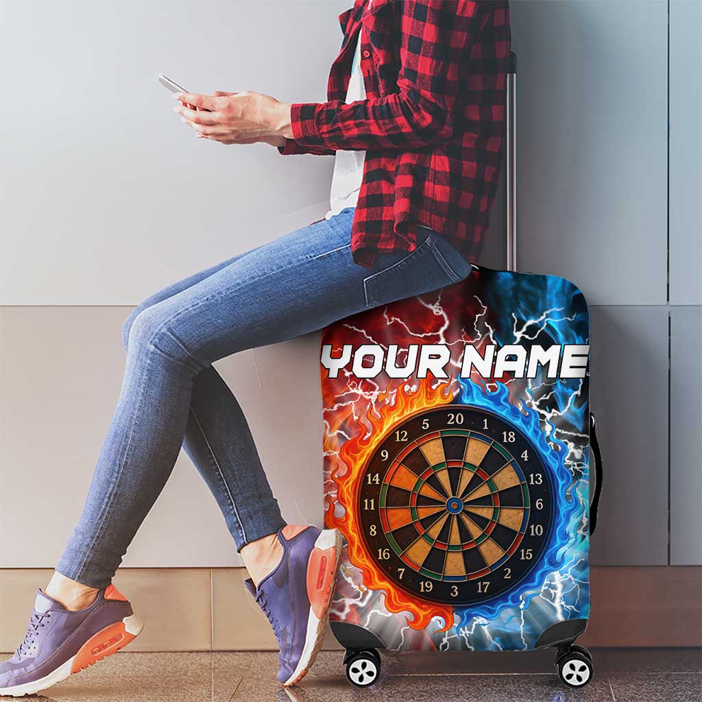 Custom Thunder Lightning Darts Luggage Cover Dartboard Water Fire TS04