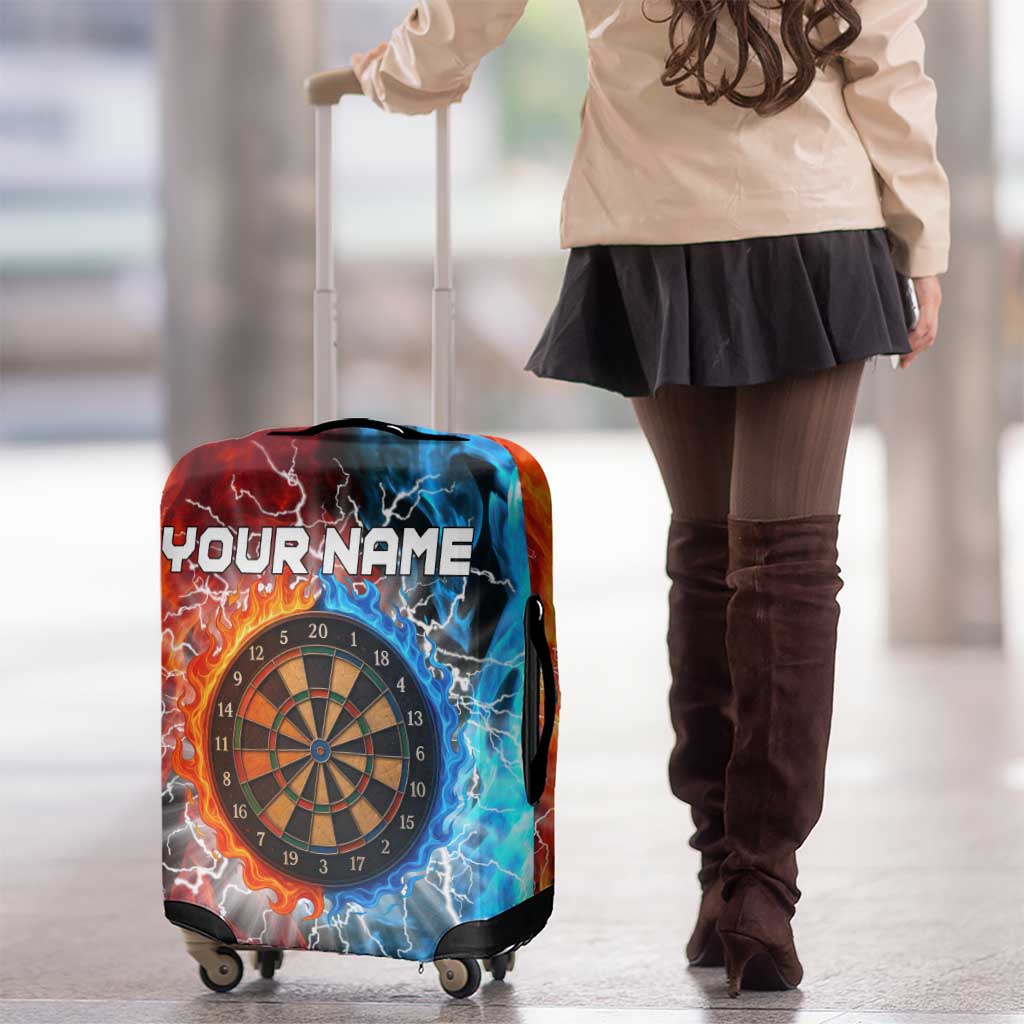 Custom Thunder Lightning Darts Luggage Cover Dartboard Water Fire TS04