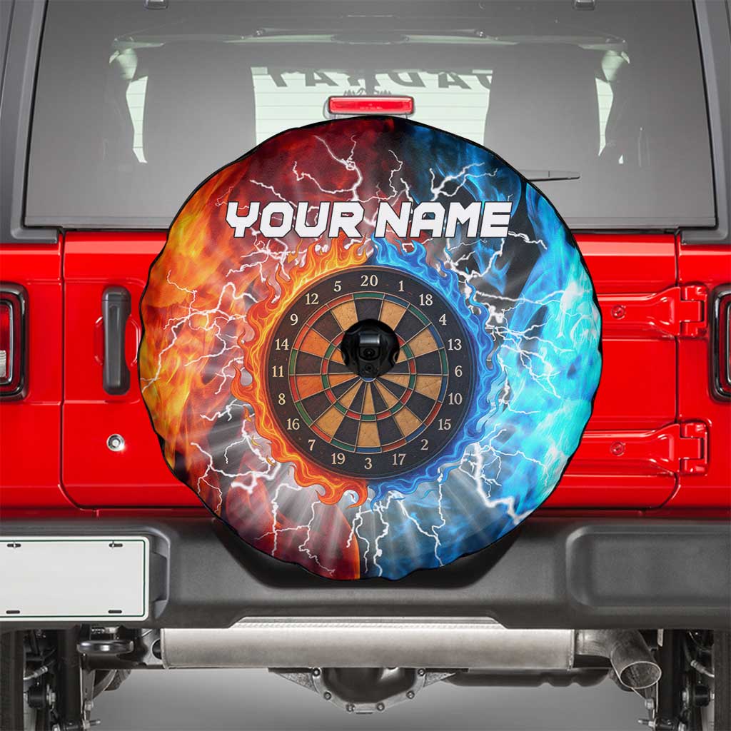 Custom Thunder Lightning Darts Spare Tire Cover Dartboard Water Fire TS04