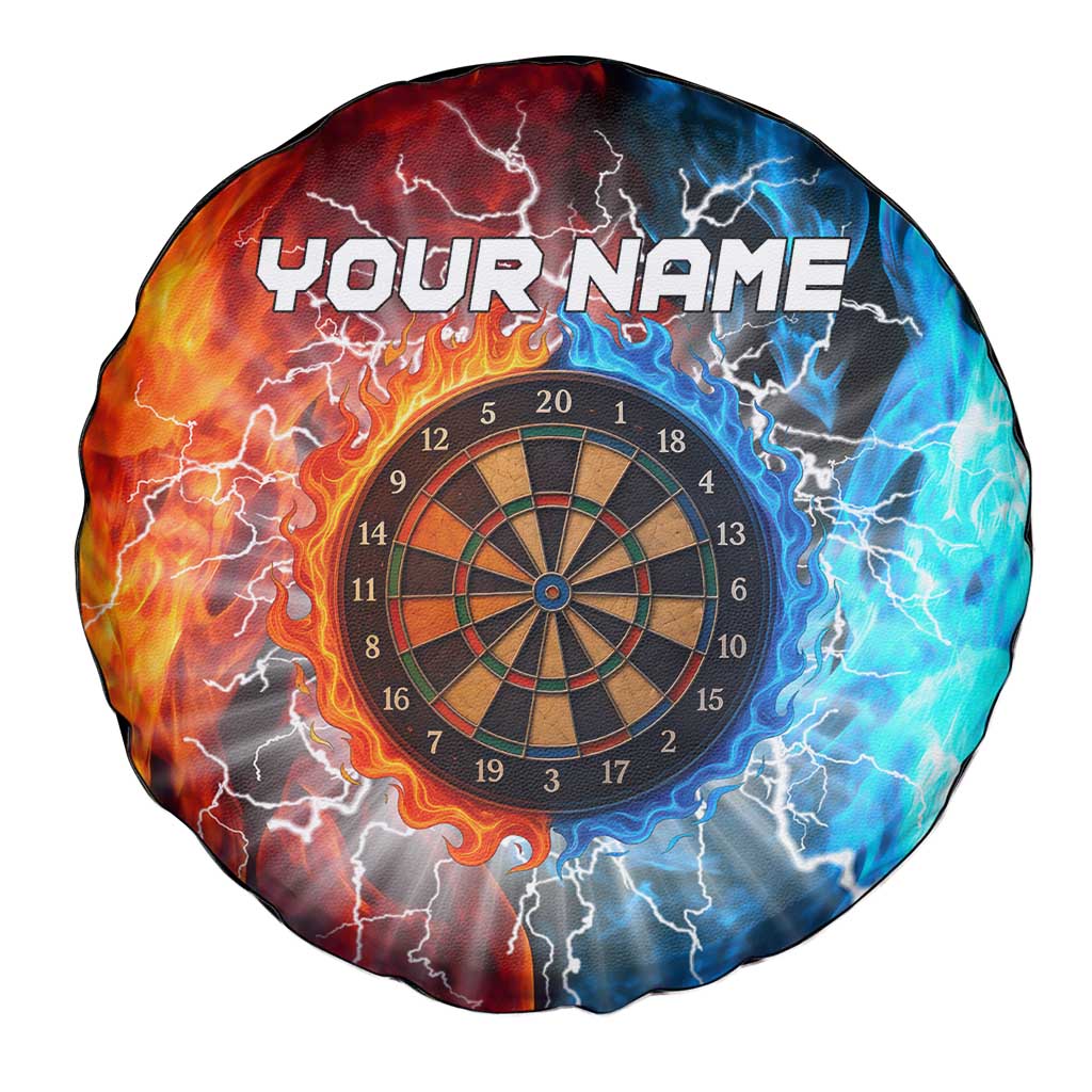 Custom Thunder Lightning Darts Spare Tire Cover Dartboard Water Fire TS04