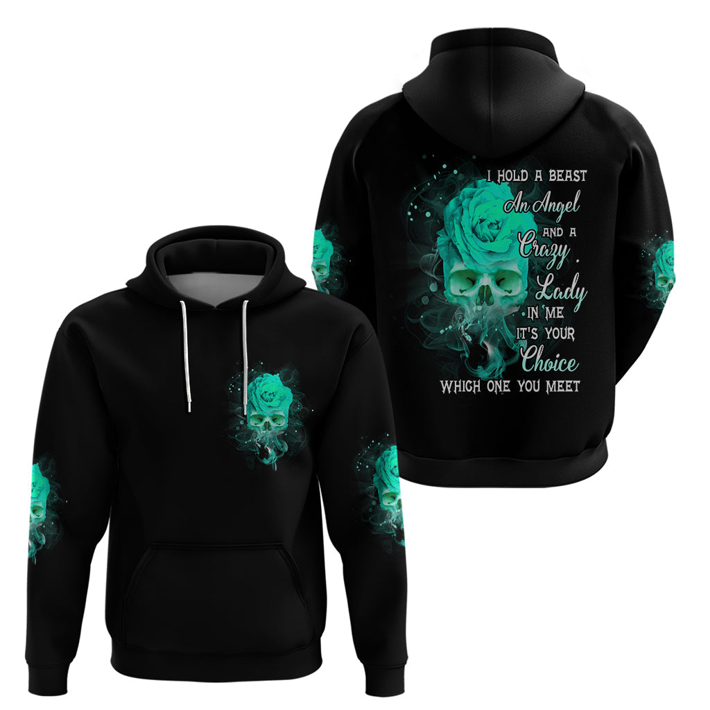I Hold A Beast An Angel Crazy Lady In Me Hoodie TS04