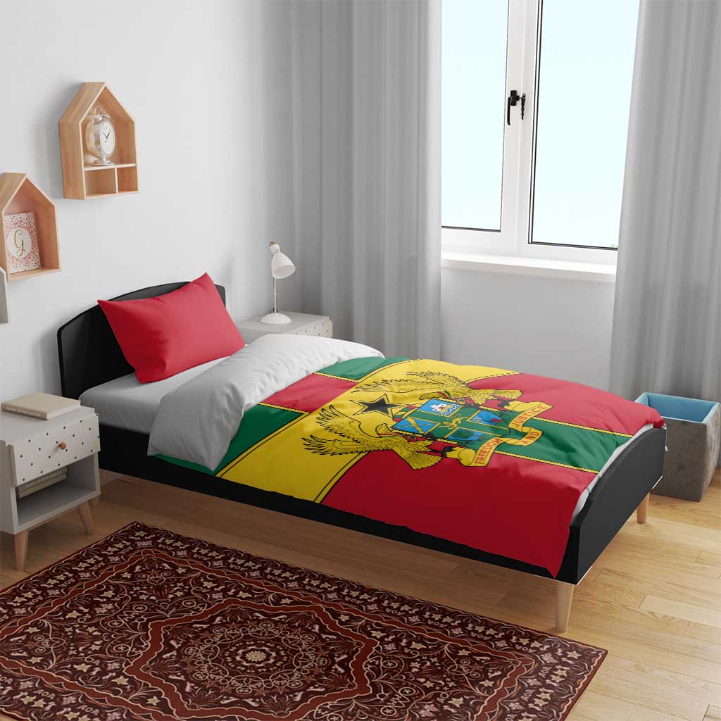 African Ghana Bedding Set Flag with Coat of Arms Simple Design TS04