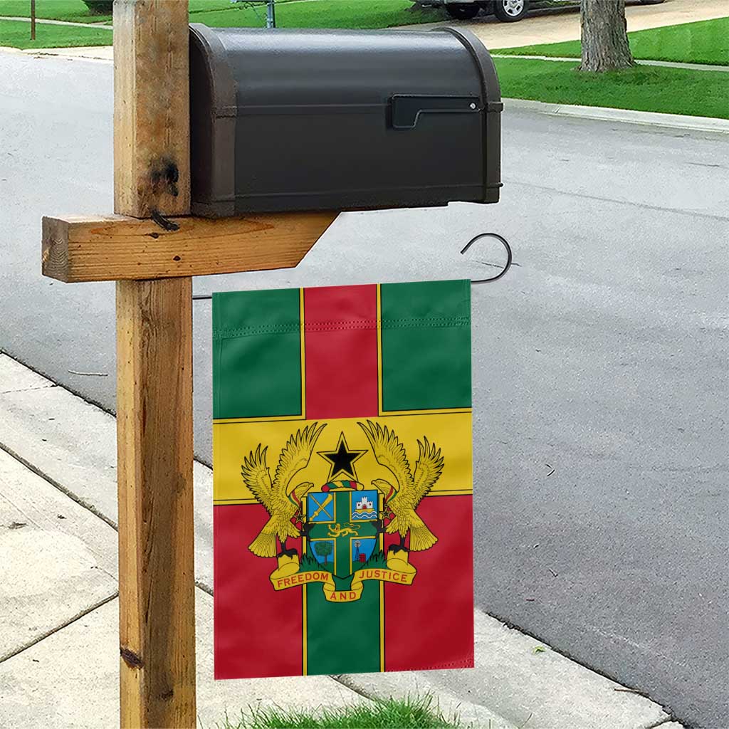 African Ghana Garden Flag Flag with Coat of Arms Simple Design TS04