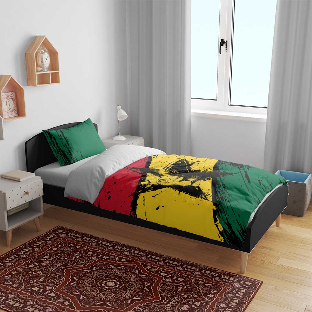 Afro Ghana Lion Bedding Set Star Grunge Style TS04