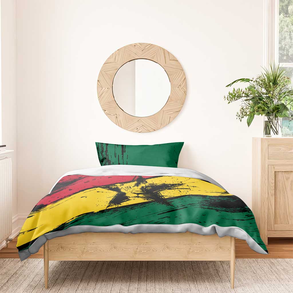 Afro Ghana Lion Bedding Set Star Grunge Style TS04