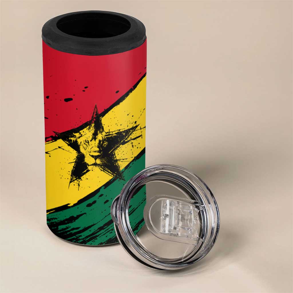 Afro Ghana Lion 4 in 1 Can Cooler Tumbler Star Grunge Style TS04