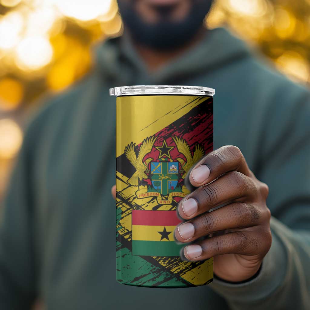 Afro Ghana Lion 4 in 1 Can Cooler Tumbler Star Grunge Style TS04