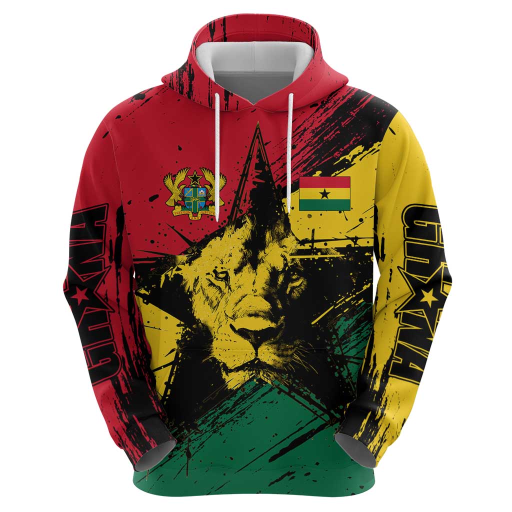Ghana Flag Hoodie with Coat of Arms Design TS04