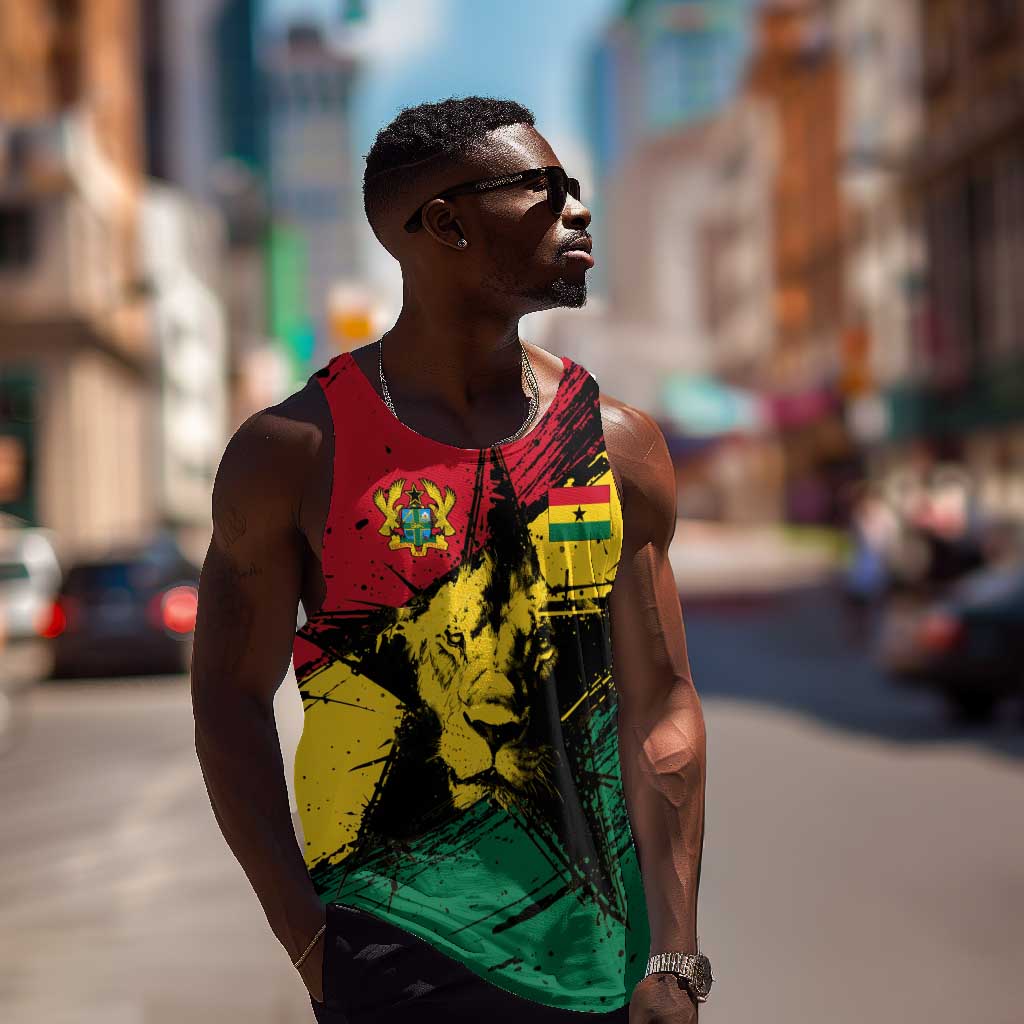 Afro Ghana Lion Men Tank Top Star Grunge Style TS04