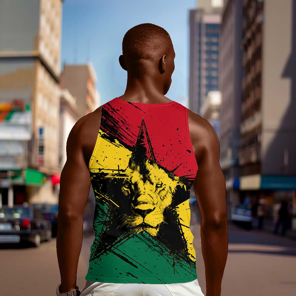 Afro Ghana Lion Men Tank Top Star Grunge Style TS04