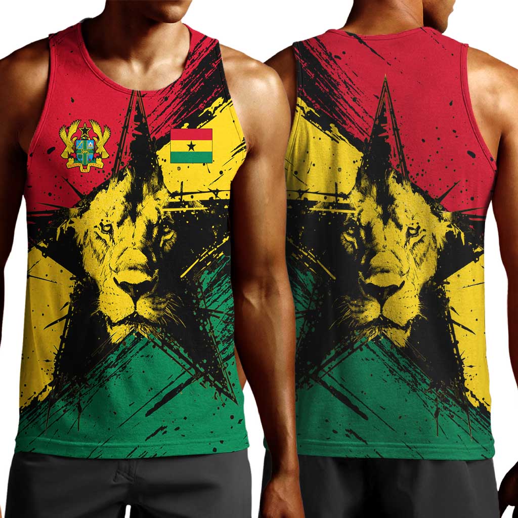Afro Ghana Lion Men Tank Top Star Grunge Style TS04