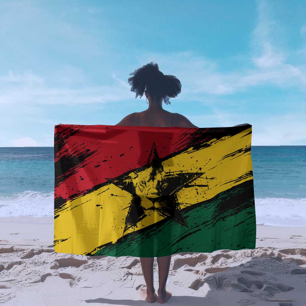 Afro Ghana Lion Sarong Star Grunge Style TS04
