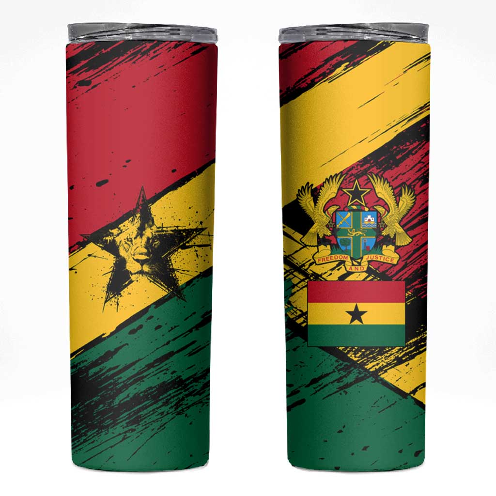 Afro Ghana Lion Skinny Tumbler Star Grunge Style TS04