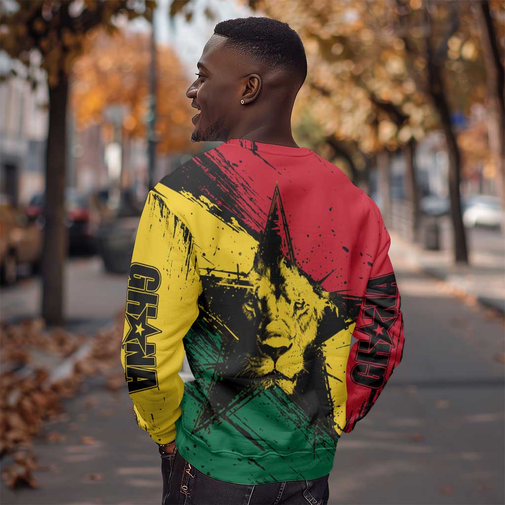 Afro Ghana Lion Sweatshirt Star Grunge Style TS04