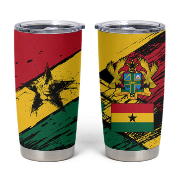 Afro Ghana Lion Tumbler Cup Star Grunge Style TS04