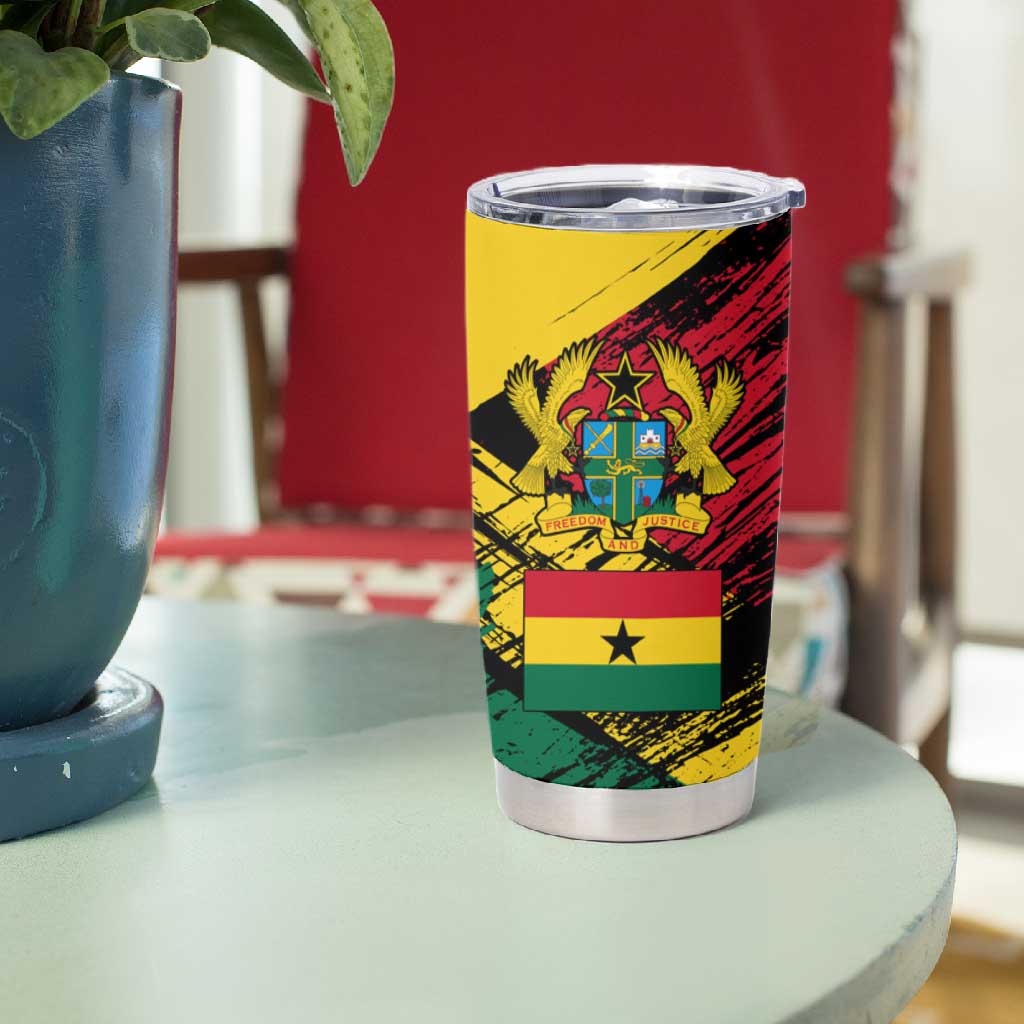 Afro Ghana Lion Tumbler Cup Star Grunge Style TS04