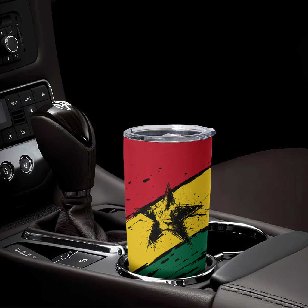 Afro Ghana Lion Tumbler Cup Star Grunge Style TS04