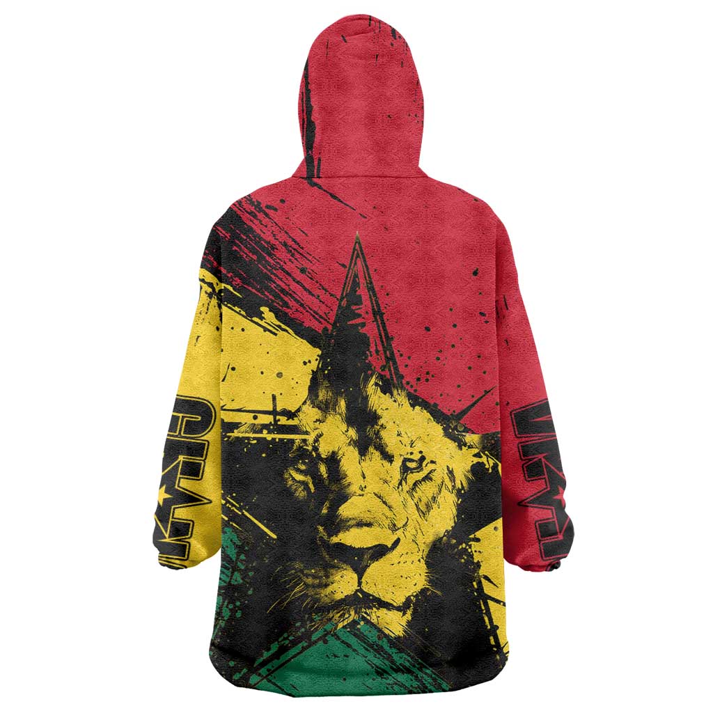 Afro Ghana Lion Wearable Blanket Hoodie Star Grunge Style TS04