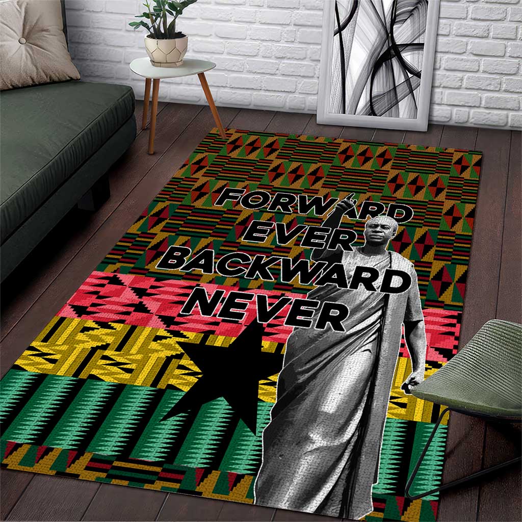 Kwame Nkrumah Ghana Area Rug Kente Pattern African TS04