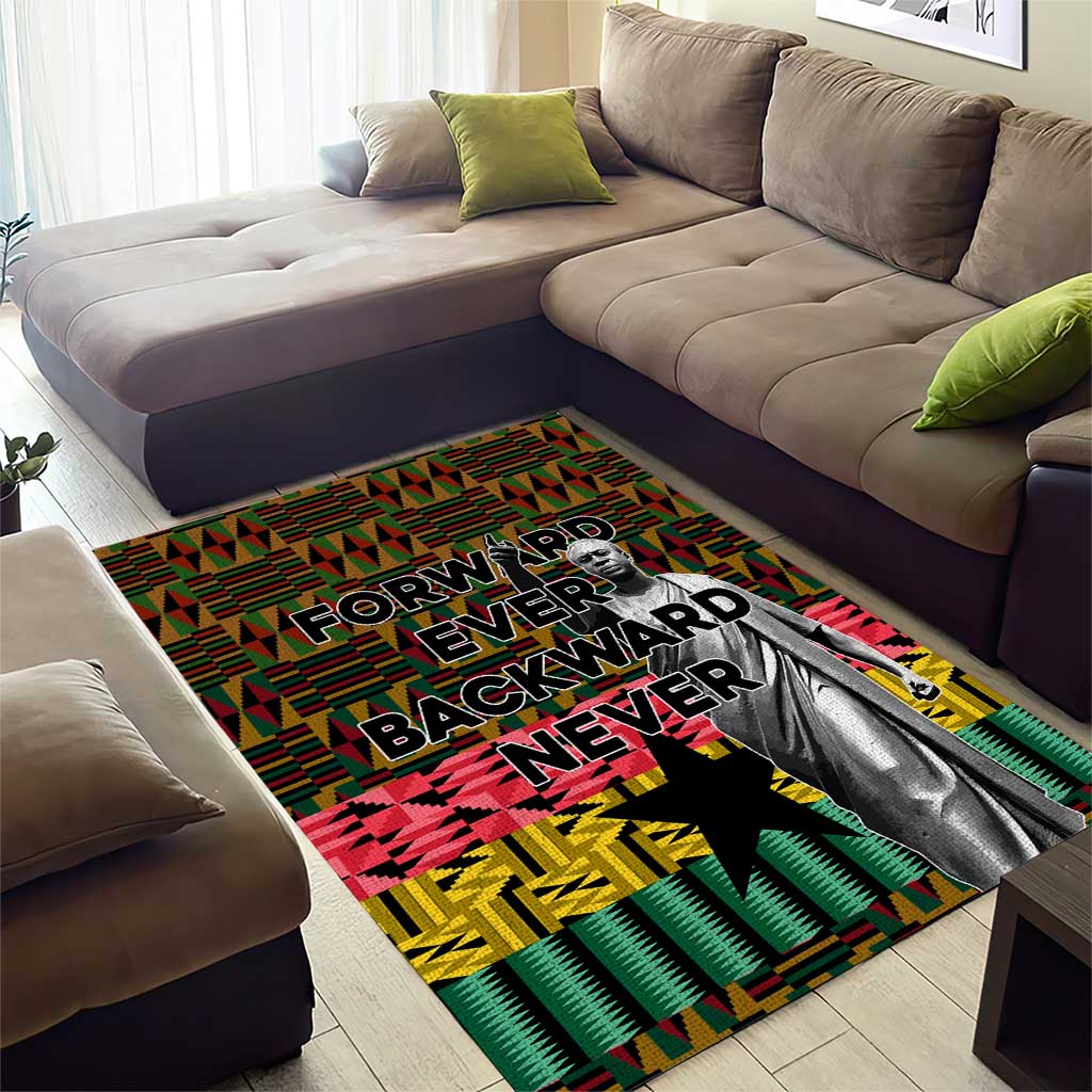 Kwame Nkrumah Ghana Area Rug Kente Pattern African TS04