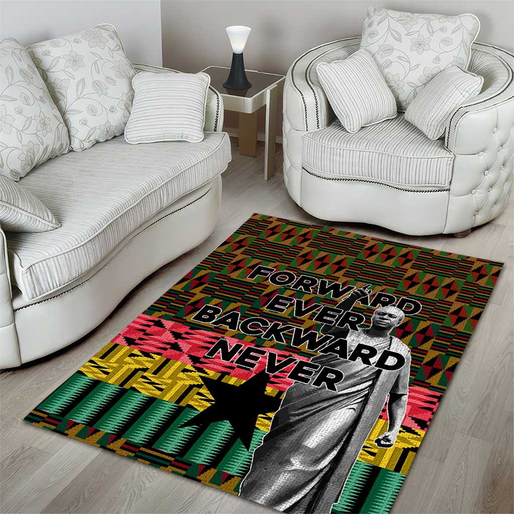 Kwame Nkrumah Ghana Area Rug Kente Pattern African TS04