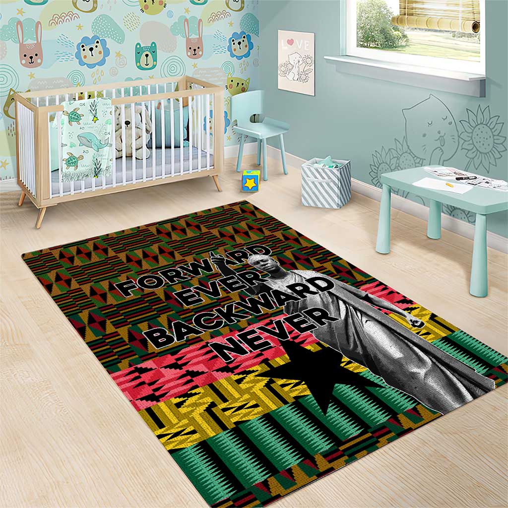 Kwame Nkrumah Ghana Area Rug Kente Pattern African TS04
