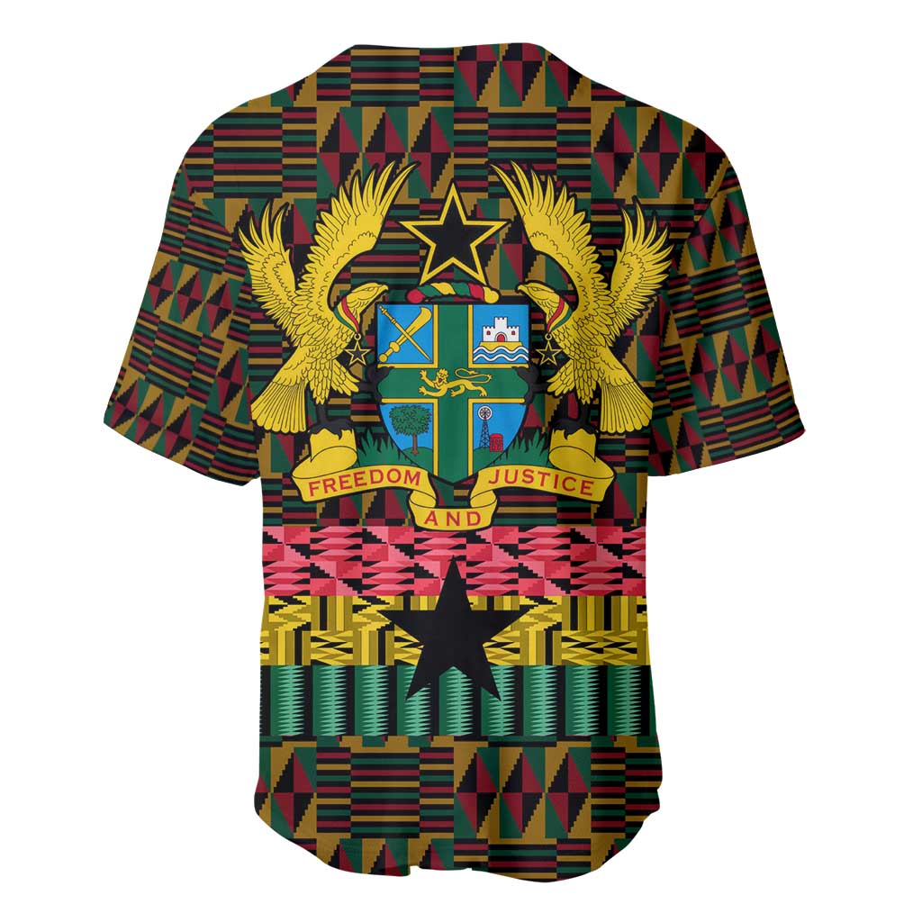 Kwame Nkrumah Ghana Baseball Jersey Kente Pattern African TS04