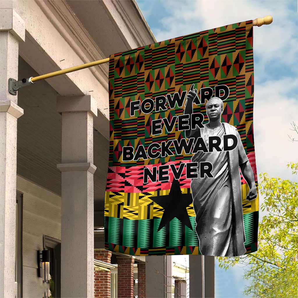 Kwame Nkrumah Ghana Garden Flag Kente Pattern African TS04