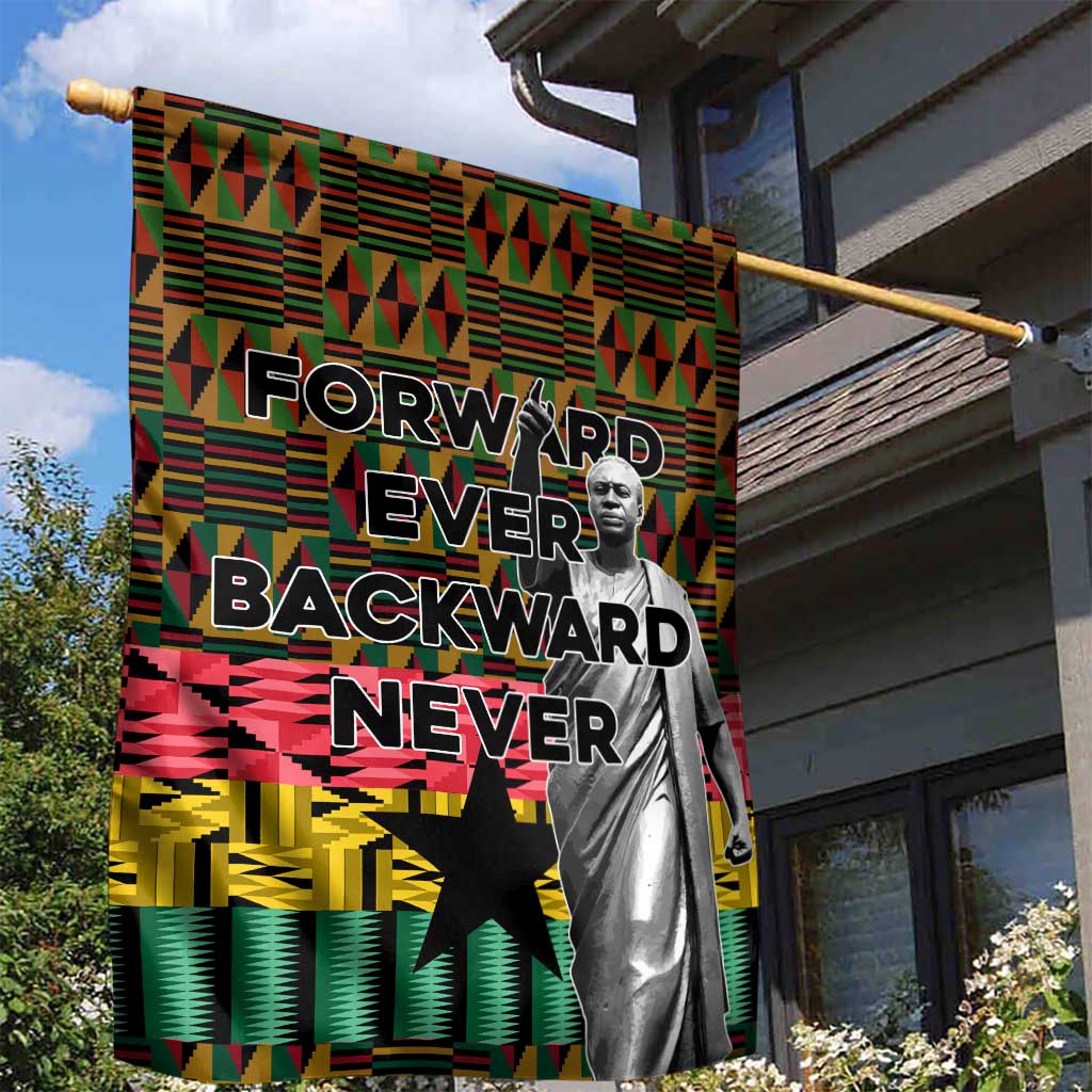 Kwame Nkrumah Ghana Garden Flag Kente Pattern African TS04