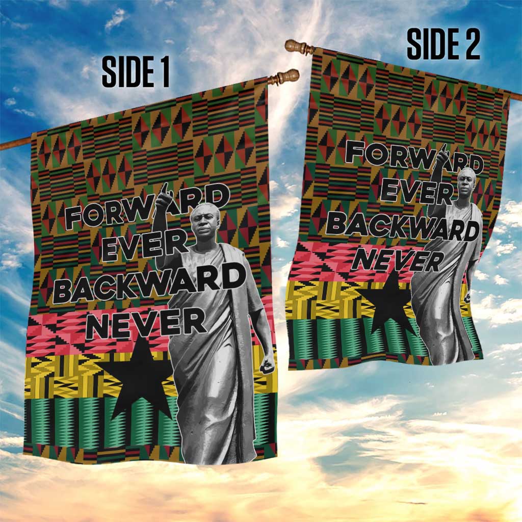 Kwame Nkrumah Ghana Garden Flag Kente Pattern African TS04
