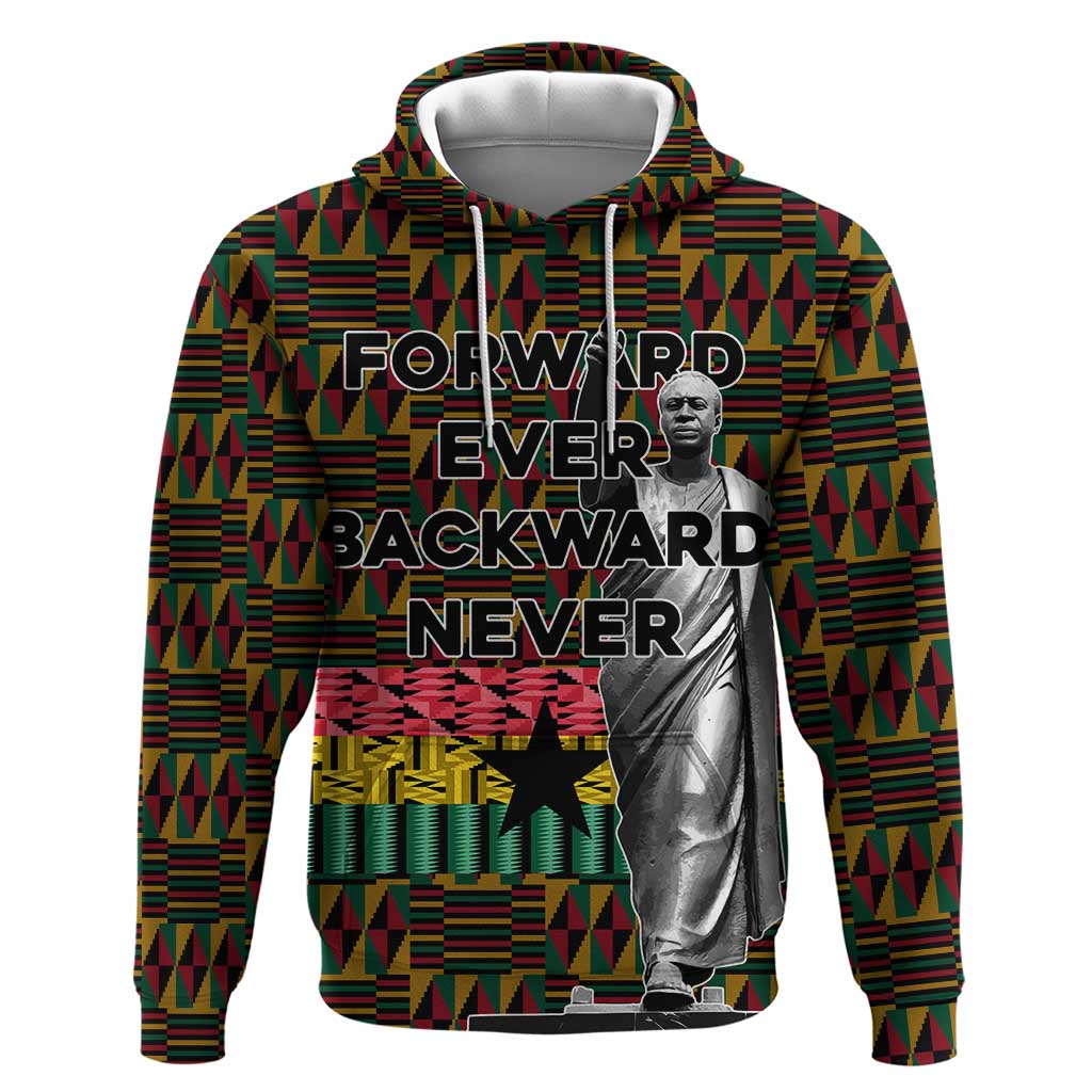 Kwame Nkrumah Hoodie with Coat of Arms  Grunge Style Design TS04