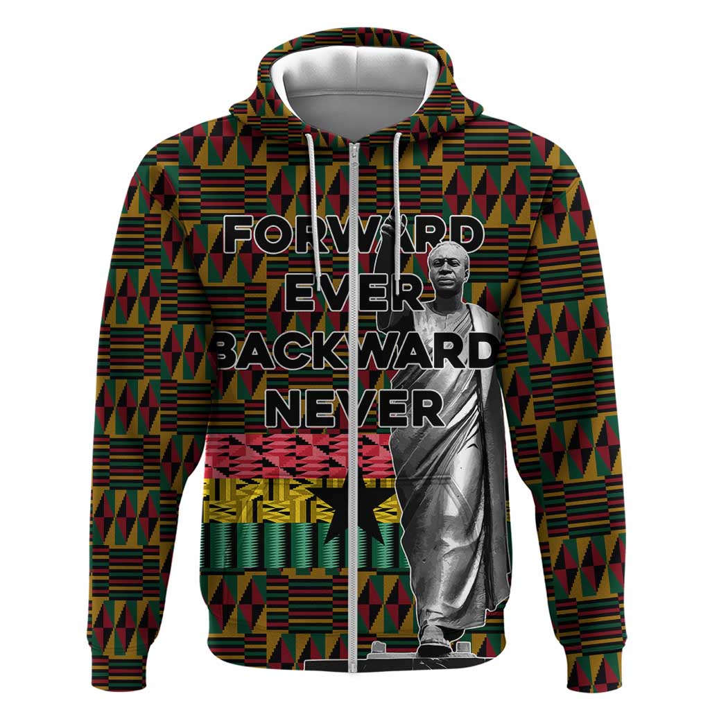Kwame Nkrumah Hoodie with Coat of Arms  Grunge Style Design TS04