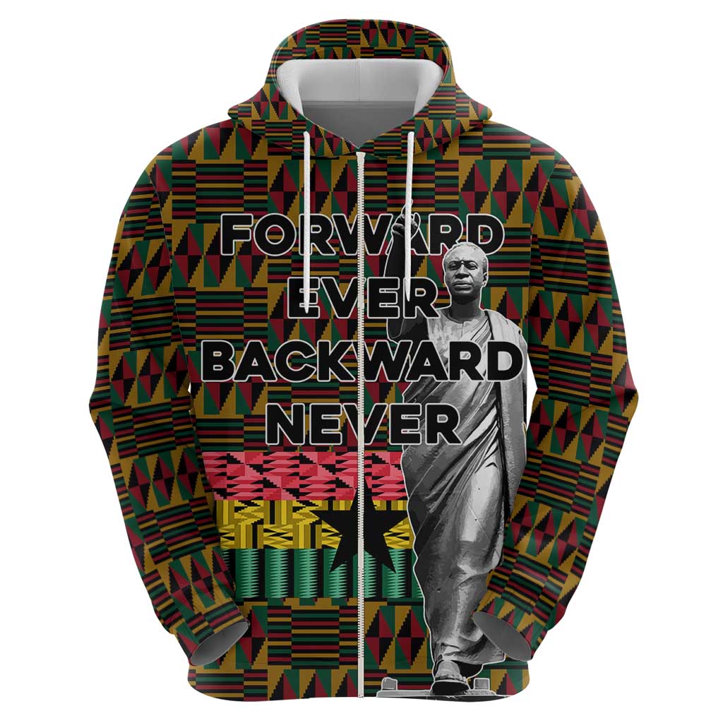 Kwame Nkrumah Hoodie with Coat of Arms  Grunge Style Design TS04