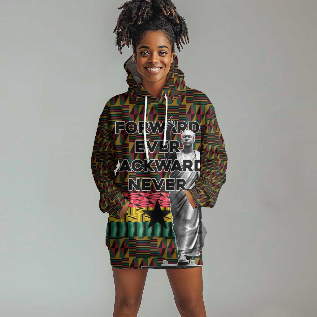 Kwame Nkrumah Ghana Hoodie Dress Kente Pattern African TS04